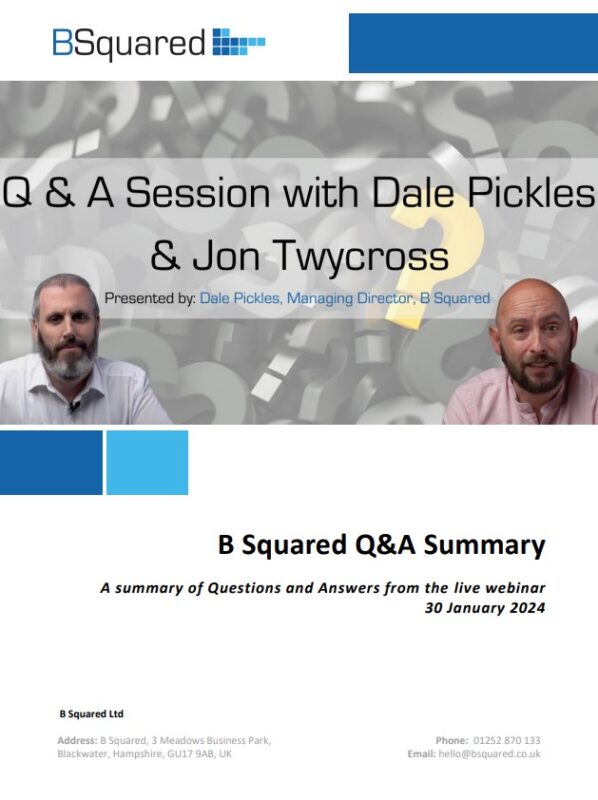 B Squared Q&A Summary front cover